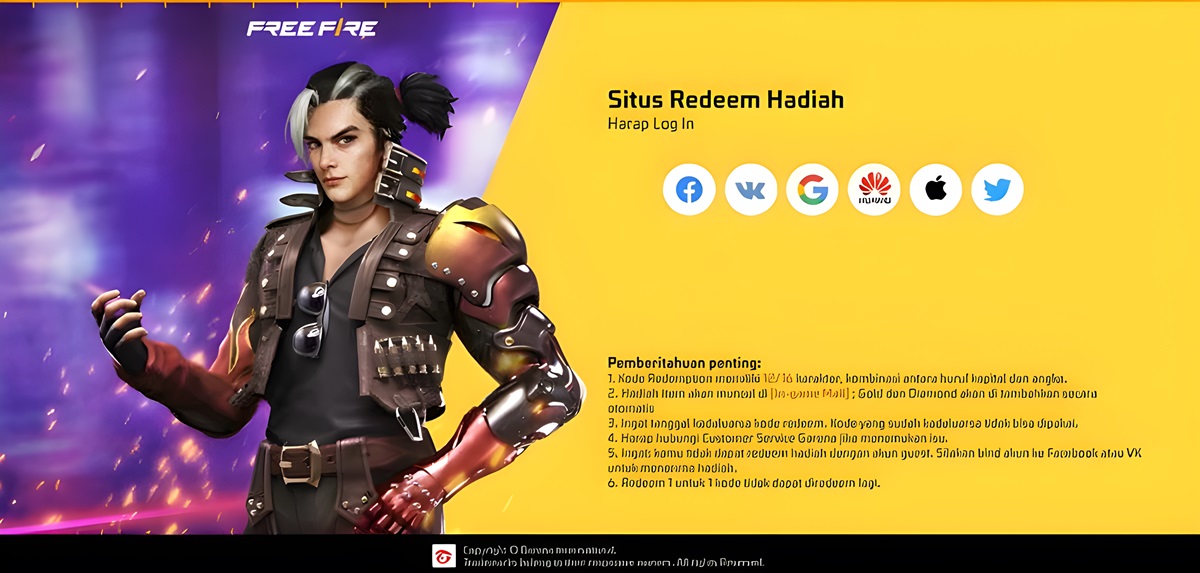 kode redeem free fire 27 desember 2024