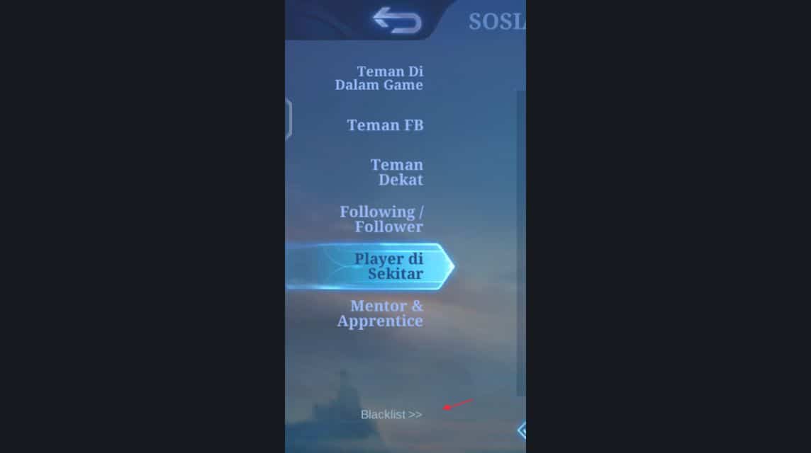 Cara Blacklist Mobile Legends