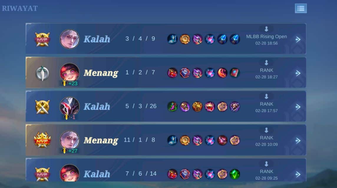 Lose Streak Mobile Legends